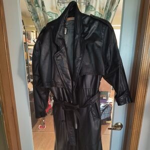 Full length Leather jacket, Large